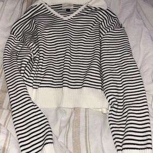 Striped V-Neck Sweater